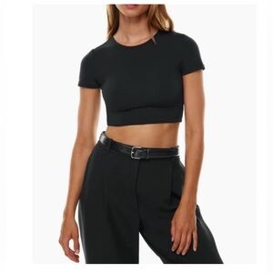 Aritzia Sleek Brown Crop Top